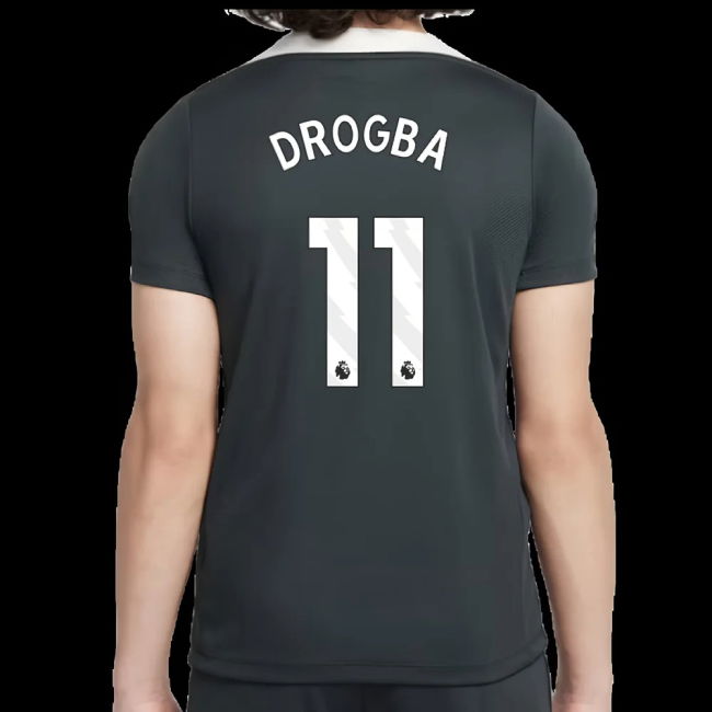 2025-2026 Chelsea Strike Training Shirt (Green) - Kids (Drogba 11)
