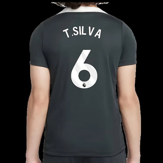 2025-2026 Chelsea Strike Training Shirt (Green) - Kids (T.Silva 6)