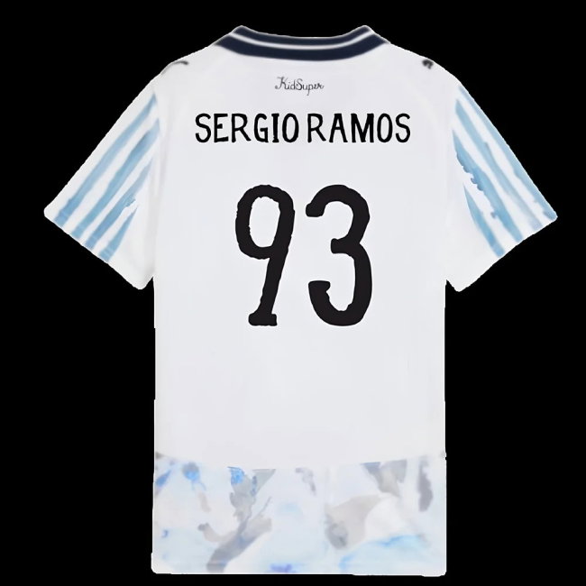 2025-2026 KIDSUPER x CF Monterrey CWC Shirt (White) - Kids (Sergio Ramos 93)