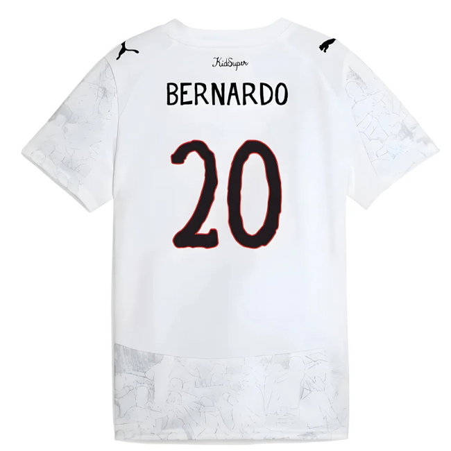 2025-2026 KIDSUPER x Manchester City CWC Away Shirt (White) - Kids (Bernardo 20)