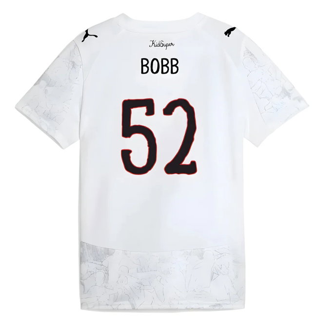 2025-2026 KIDSUPER x Manchester City CWC Away Shirt (White) - Kids (Bobb 52)