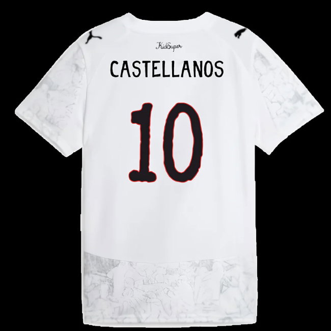 2025-2026 KIDSUPER x Manchester City CWC Away Shirt (White) - Kids (Castellanos 10)
