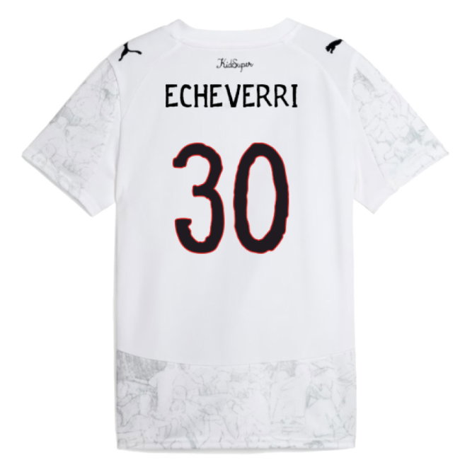 2025-2026 KIDSUPER x Manchester City CWC Away Shirt (White) - Kids (Echeverri 30)
