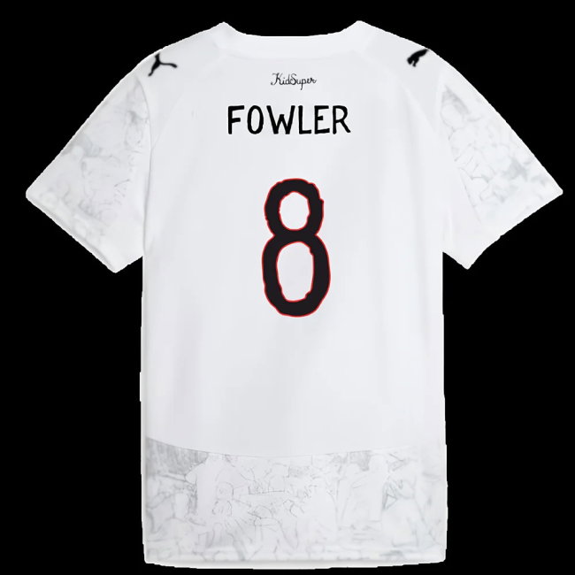 2025-2026 KIDSUPER x Manchester City CWC Away Shirt (White) - Kids (Fowler 8)
