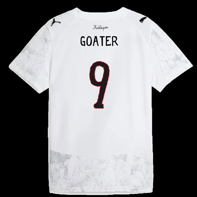 2025-2026 KIDSUPER x Manchester City CWC Away Shirt (White) - Kids (Goater 9)