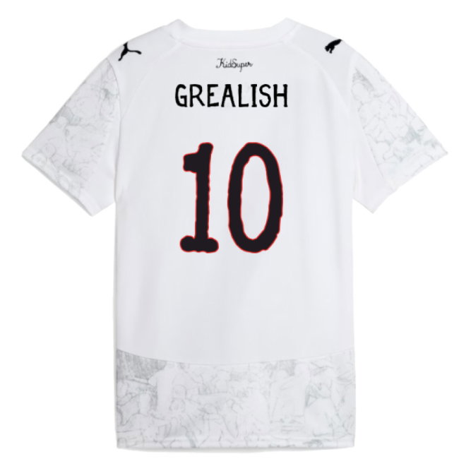 2025-2026 KIDSUPER x Manchester City CWC Away Shirt (White) - Kids (Grealish 10)