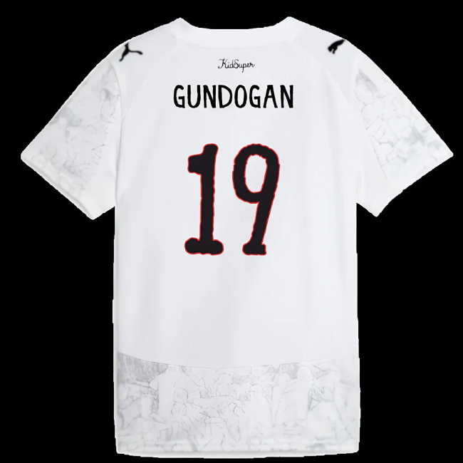 2025-2026 KIDSUPER x Manchester City CWC Away Shirt (White) - Kids (Gundogan 19)