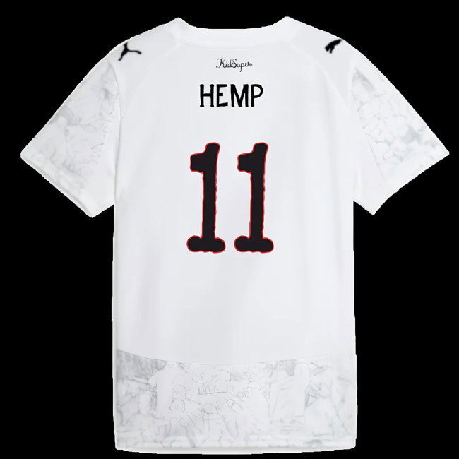 2025-2026 KIDSUPER x Manchester City CWC Away Shirt (White) - Kids (Hemp 11)