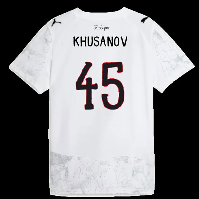 2025-2026 KIDSUPER x Manchester City CWC Away Shirt (White) - Kids (Khusanov 45)