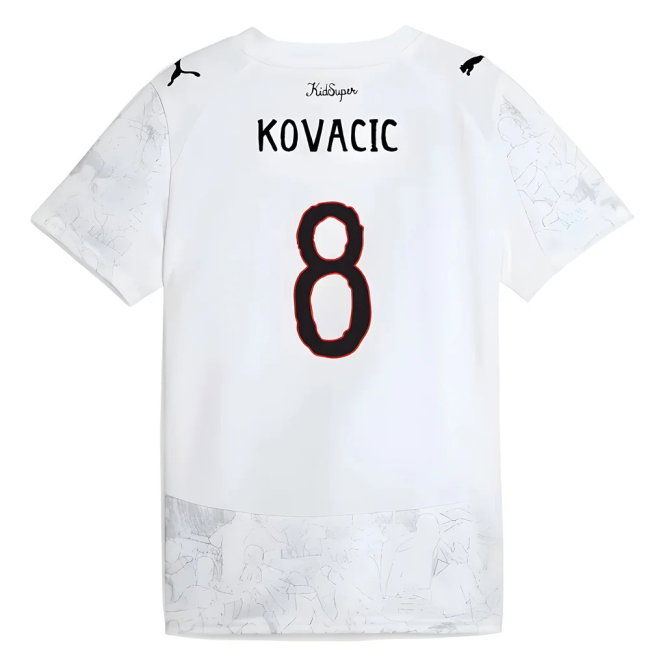 2025-2026 KIDSUPER x Manchester City CWC Away Shirt (White) - Kids (Kovacic 8)