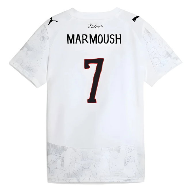 2025-2026 KIDSUPER x Manchester City CWC Away Shirt (White) - Kids (Marmoush 7)