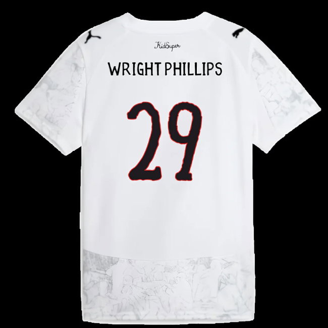 2025-2026 KIDSUPER x Manchester City CWC Away Shirt (White) - Kids (Wright Phillips 29)