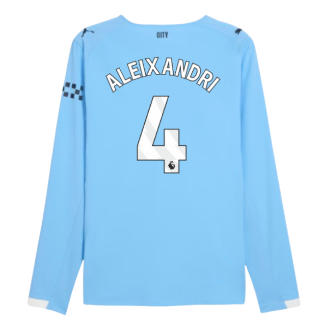 2025-2026 Man City Authentic Long Sleeve Home Shirt (Aleixandri 4)