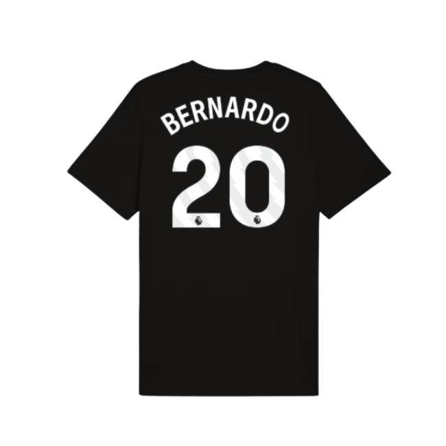 2025-2026 Man City FtblESS Tee (Black) (Bernardo 20)