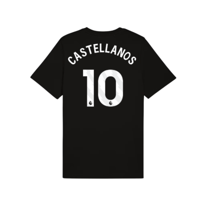 2025-2026 Man City FtblESS Tee (Black) (Castellanos 10)