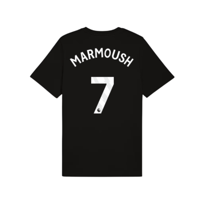 2025-2026 Man City FtblESS Tee (Black) (Marmoush 7)