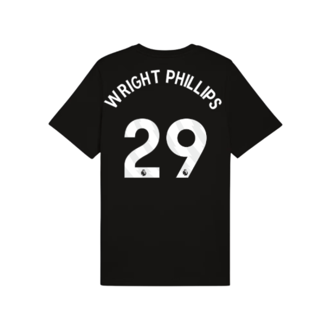 2025-2026 Man City FtblESS Tee (Black) (Wright Phillips 29)