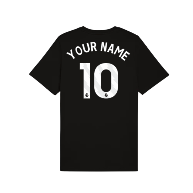 2025-2026 Man City FtblESS Tee (Black) (Your Name)