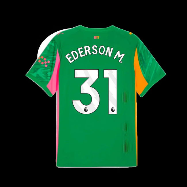 2025-2026 Man City Goalkeeper Away Shirt (Green) (Ederson M. 31)