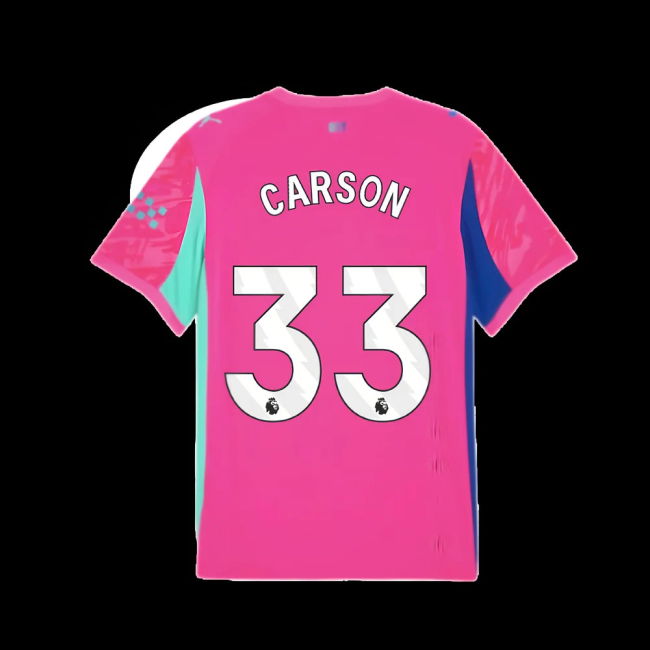 2025-2026 Man City Goalkeeper Home Shirt (Pink) (Carson 33)