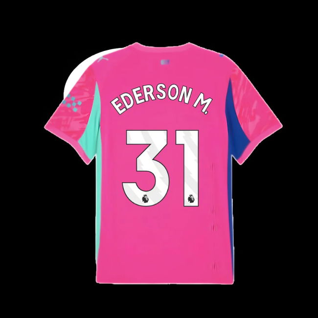 2025-2026 Man City Goalkeeper Home Shirt (Pink) (Ederson M. 31)