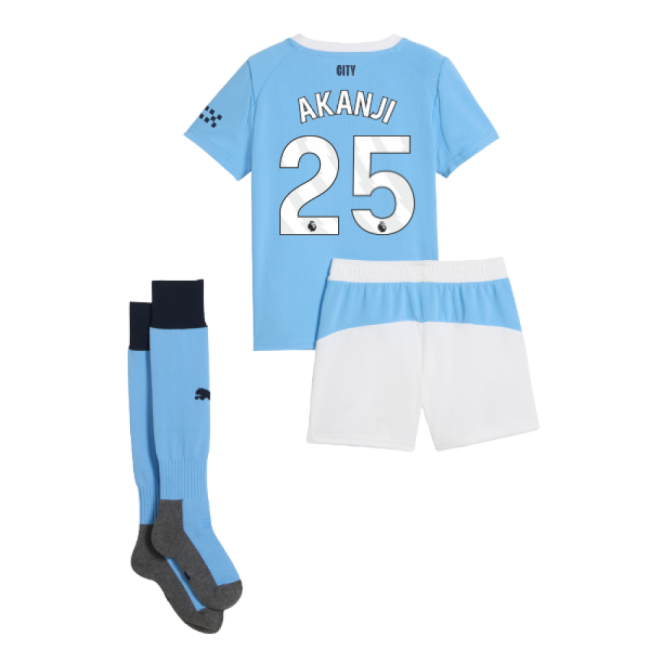 2025-2026 Man City Home Mini Kit (Akanji 25)