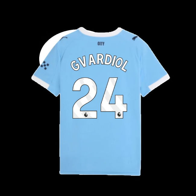 2025-2026 Man City Home Shirt (Kids) (Gvardiol 24)