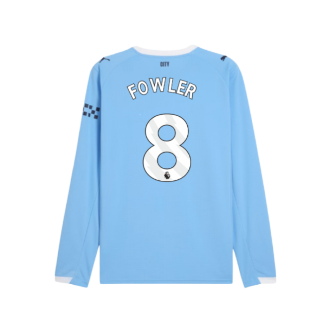 2025-2026 Man City Long Sleeve Home Shirt (Fowler 8)