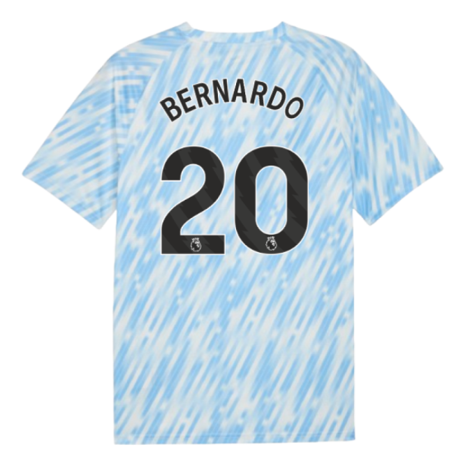 2025-2026 Man City Warm Up Jersey (Silver Sky) (Bernardo 20)
