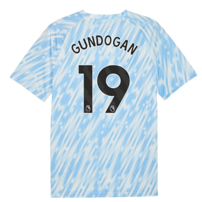 2025-2026 Man City Warm Up Jersey (Silver Sky) (Gundogan 19)