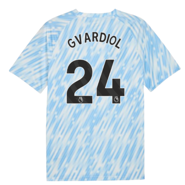 2025-2026 Man City Warm Up Jersey (Silver Sky) (Gvardiol 24)