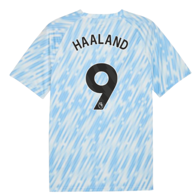 2025-2026 Man City Warm Up Jersey (Silver Sky) (Haaland 9)