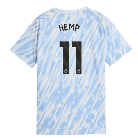 2025-2026 Man City Warm Up Jersey (Silver Sky) - Kids (Hemp 11)