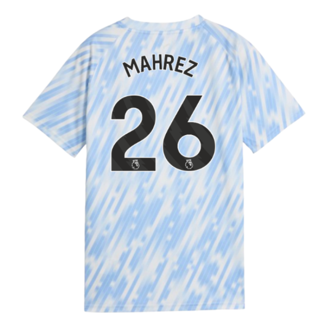 2025-2026 Man City Warm Up Jersey (Silver Sky) - Kids (Mahrez 26)
