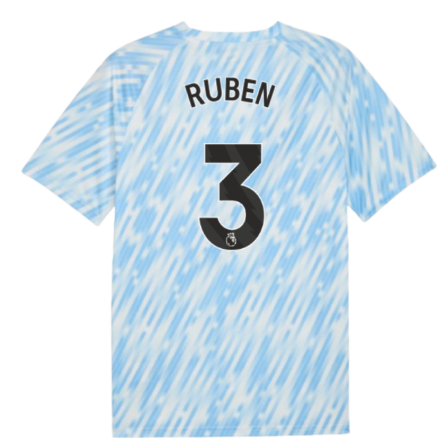 2025-2026 Man City Warm Up Jersey (Silver Sky) (Ruben 3)