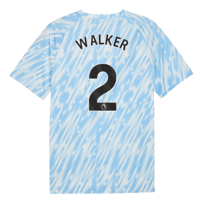 2025-2026 Man City Warm Up Jersey (Silver Sky) (Walker 2)