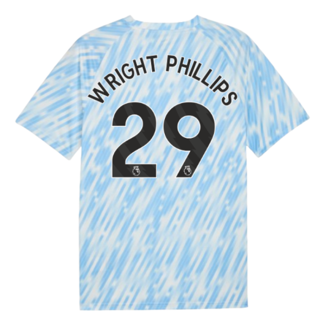 2025-2026 Man City Warm Up Jersey (Silver Sky) (Wright Phillips 29)