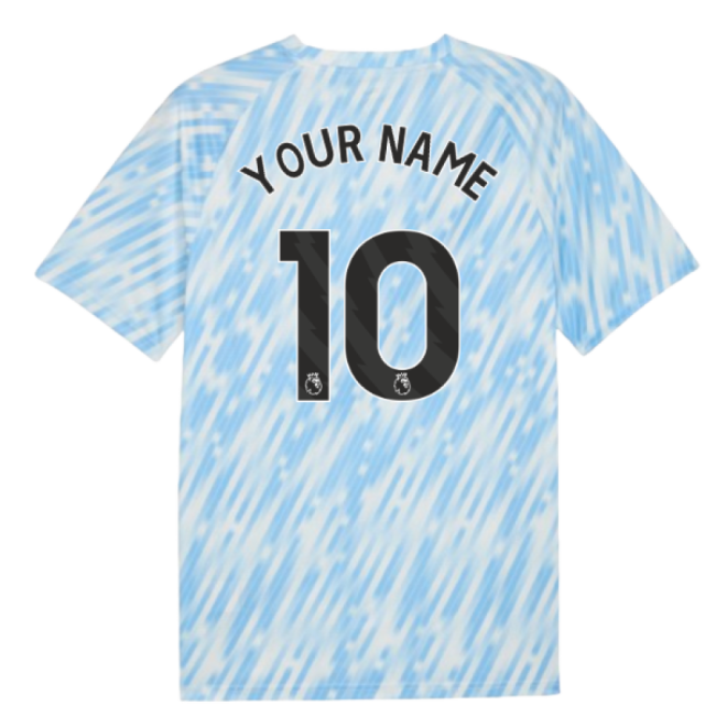 2025-2026 Man City Warm Up Jersey (Silver Sky) (Your Name)