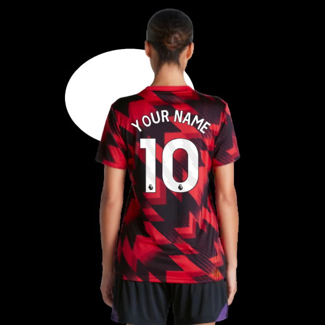 2025-2026 Man Utd Pre-Match Shirt (Red) - Womens (Your Name)
