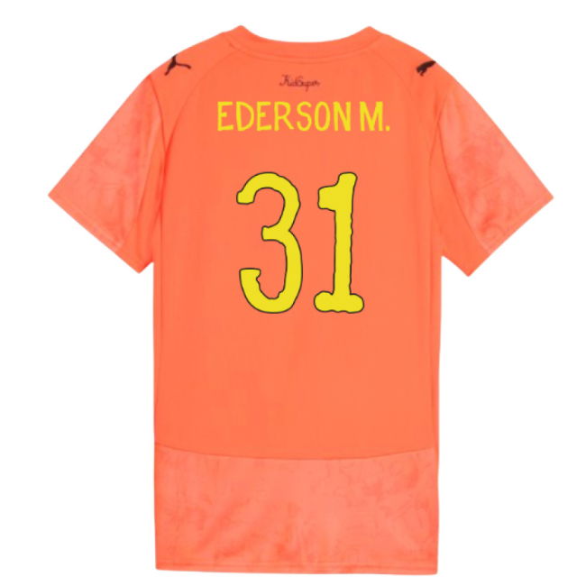 2025-2026 Manchester City CWC Goalkeeper Shirt (Neon Sun) - Womens (Ederson M. 31)