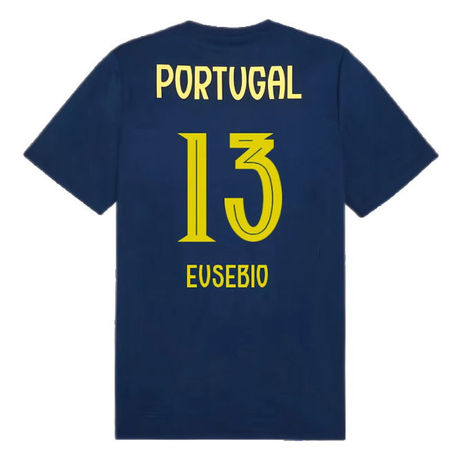 2025-2026 Portugal Casuals Tee (Persian Blue) (Eusebio 13)