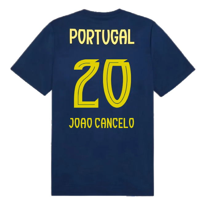 2025-2026 Portugal Casuals Tee (Persian Blue) (Joao Cancelo 20)