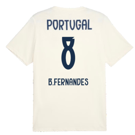 2025-2026 Portugal Casuals Tee (Sugared Almond) (B.Fernandes 8)