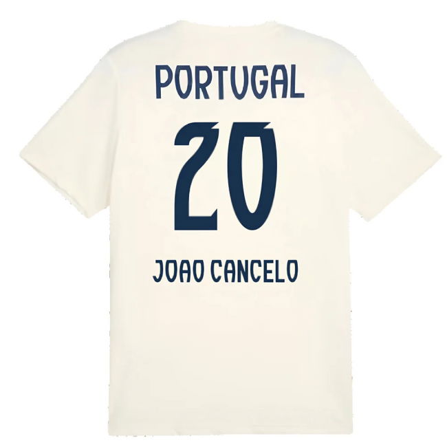 2025-2026 Portugal Casuals Tee (Sugared Almond) (Joao Cancelo 20)