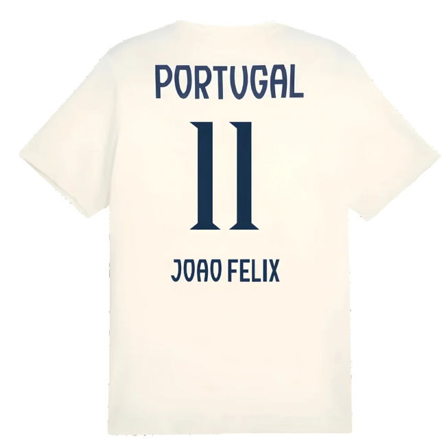 2025-2026 Portugal Casuals Tee (Sugared Almond) (Joao Felix 11)