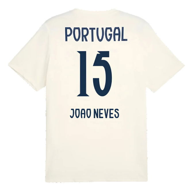 2025-2026 Portugal Casuals Tee (Sugared Almond) (Joao Neves 15)