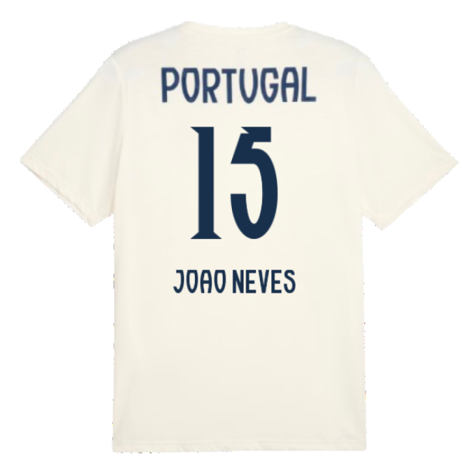 2025-2026 Portugal Casuals Tee (Sugared Almond) (Joao Neves 15)