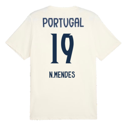 2025-2026 Portugal Casuals Tee (Sugared Almond) (N.Mendes 19)