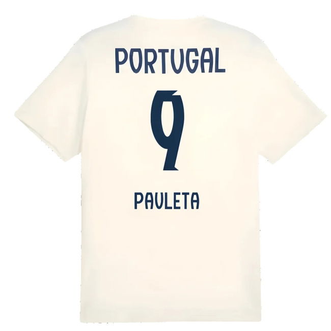 2025-2026 Portugal Casuals Tee (Sugared Almond) (Pauleta 9)