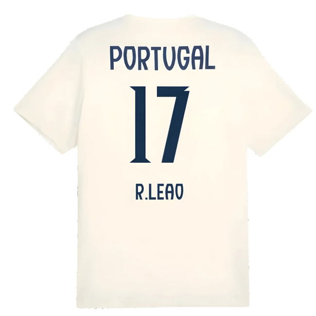 2025-2026 Portugal Casuals Tee (Sugared Almond) (R.Leao 17)